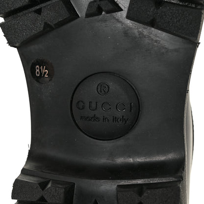 Gucci Cirano Lux Web Mens Horsebit Lug Sole Loafers 8.5 Black 6 of 9