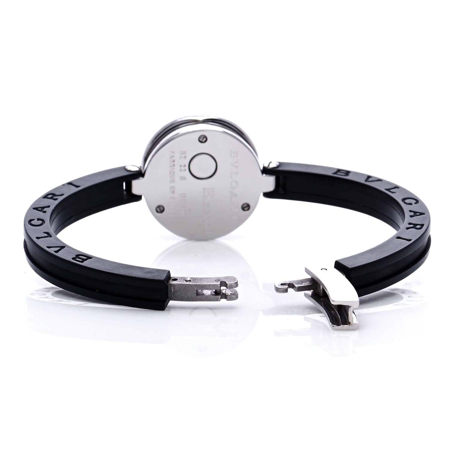 Bulgari Stainless Steel Rubber 22mm B.zero1 Quartz Watch Black 5 of 5