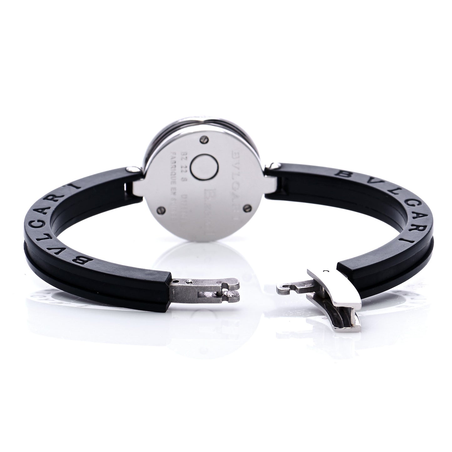 Stainless Steel Rubber 22mm B.zero1 Quartz Watch Black
