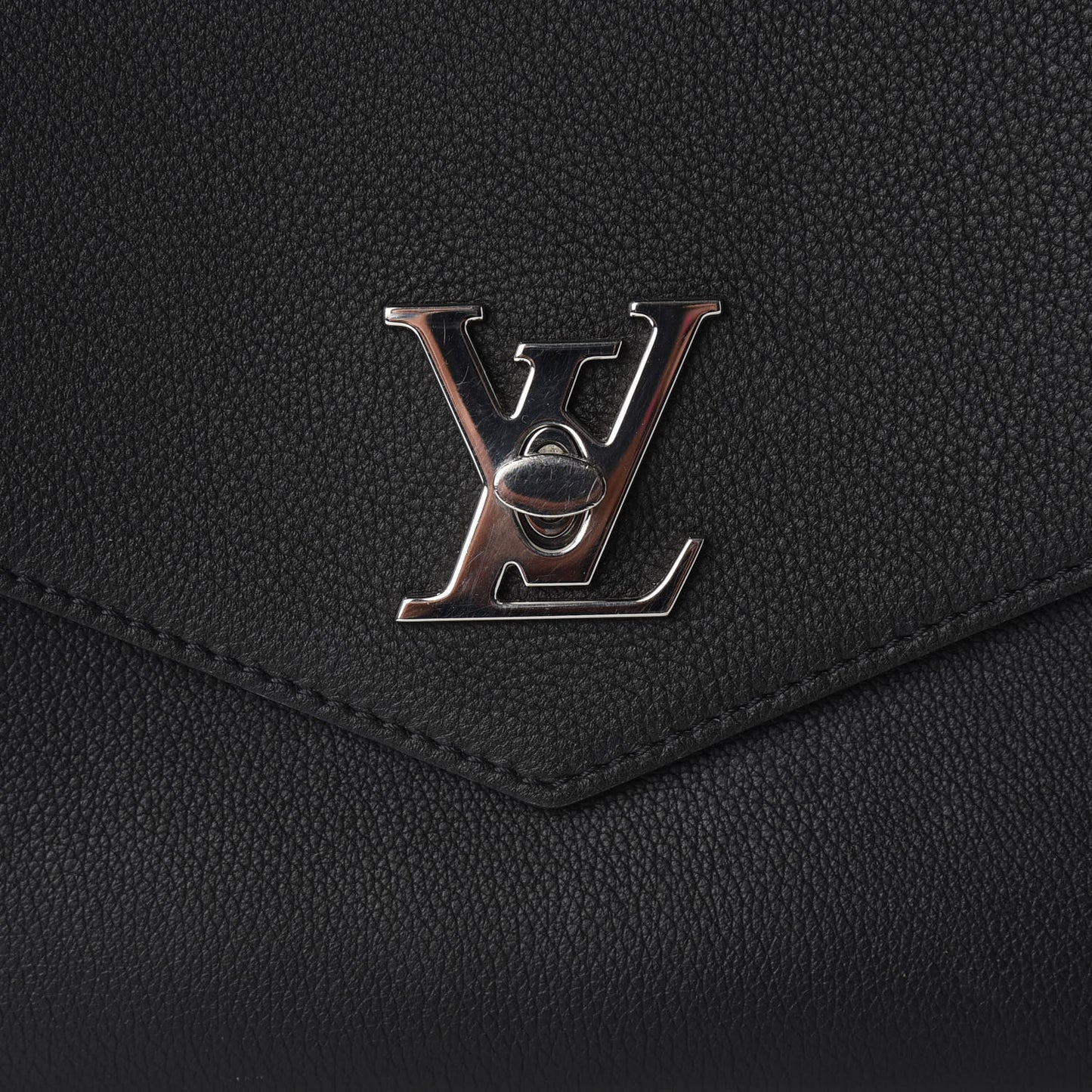 Soft Calfskin My Lockme Top Handle Black