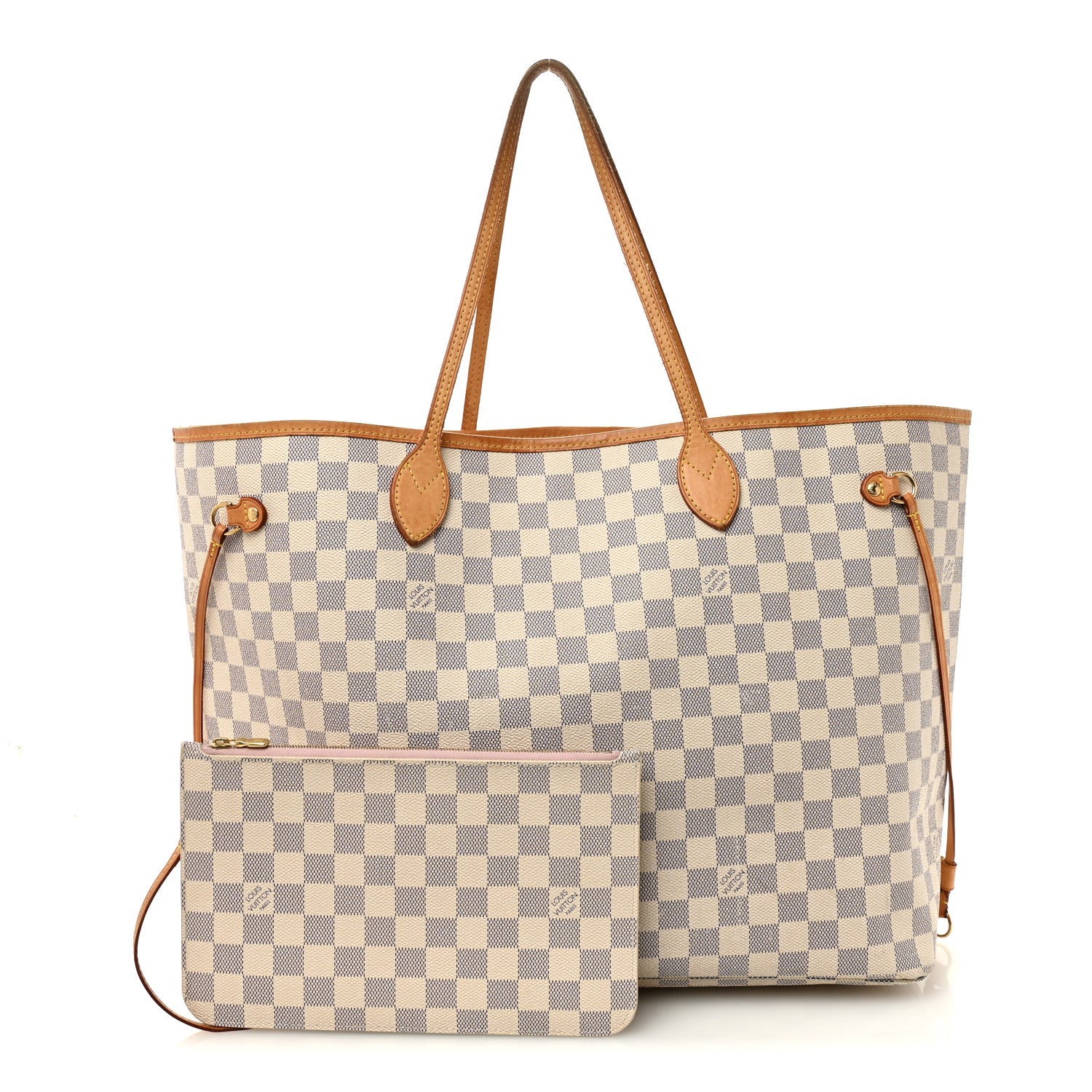 Louis Vuitton Damier Azur Neo Neverfull GM Rose Ballerine 3 of 16
