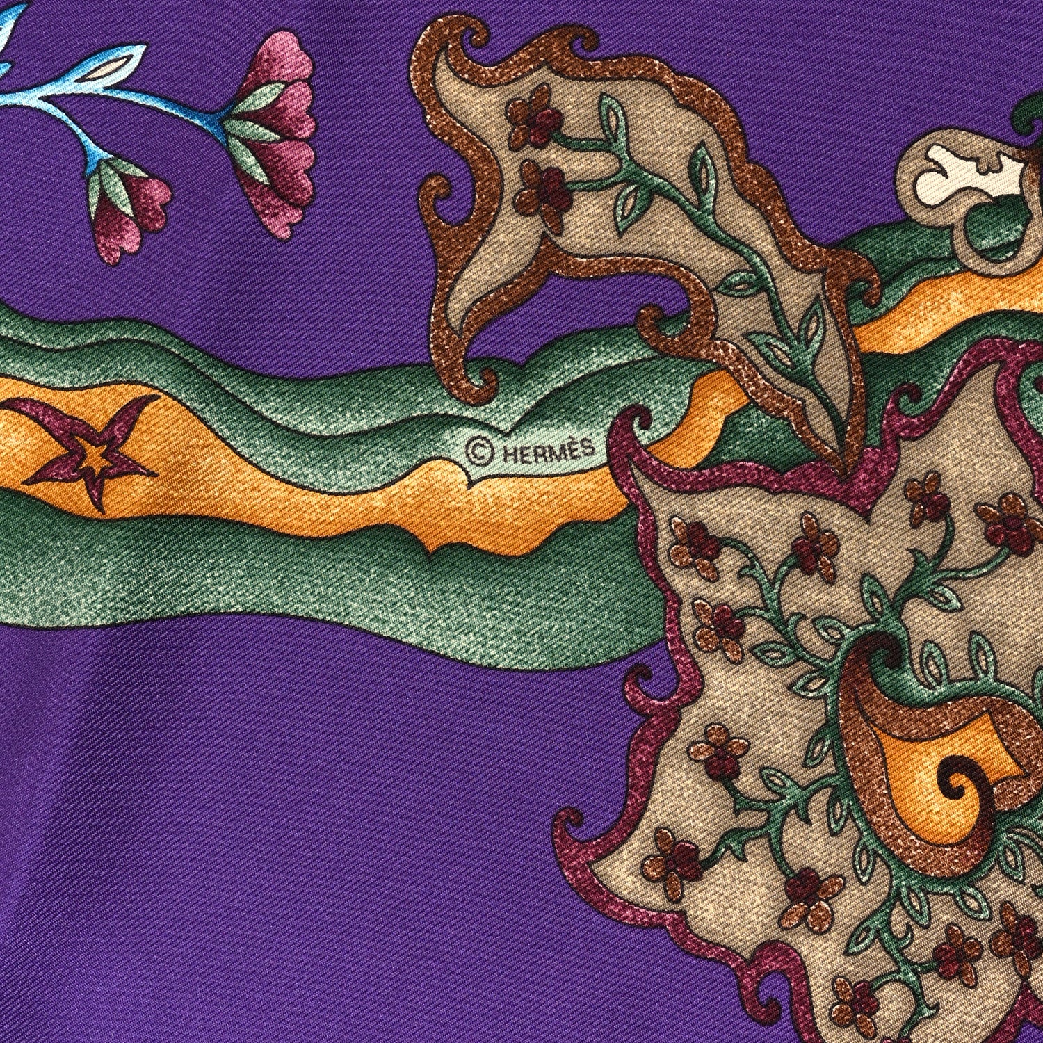 Hermes Silk De Tout Coeur Scarf 90 3 of 4