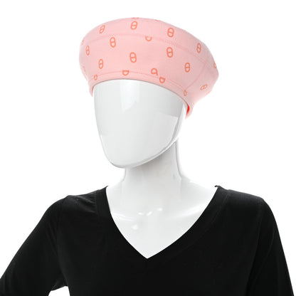 Hermes Canvas Womens Saint-Honore Chaine d'Ancre Beret 57 Rose Pop 2 of 9