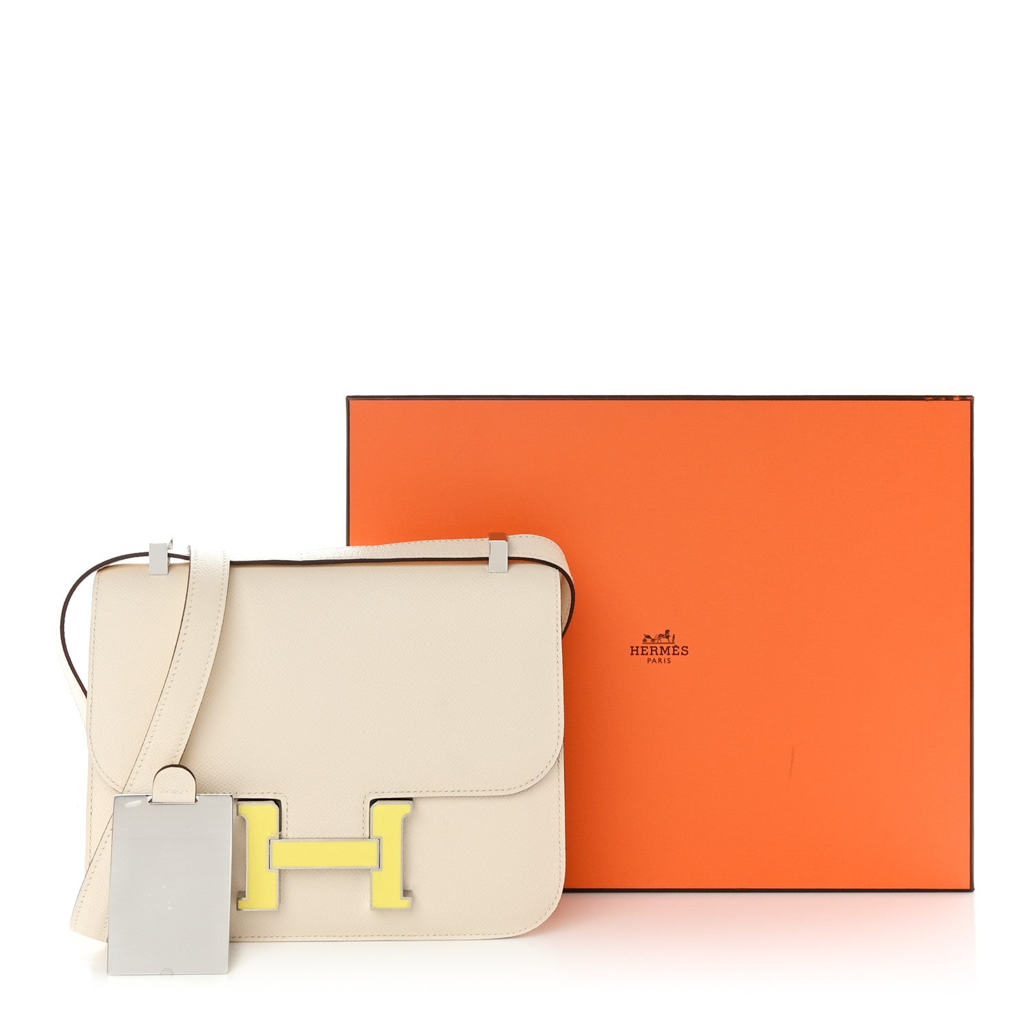 Hermes Epsom Enamel Constance 1-24 Nata Jaune Citron 13 of 13