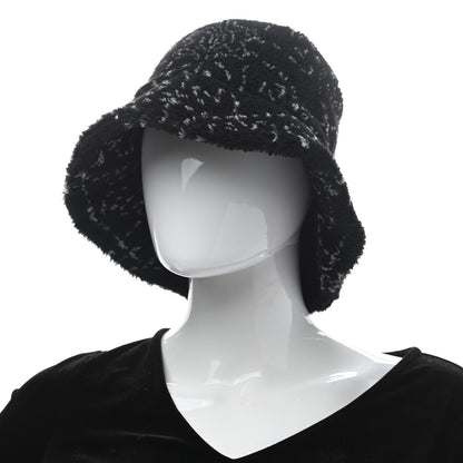 Chanel Faux Fur CC Bucket Hat M Black White 2 of 8