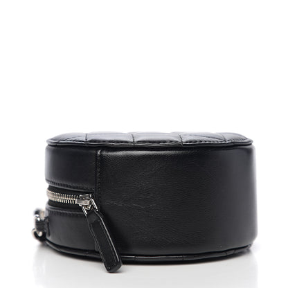 Chanel Lambskin Quilted Round Clutch With Chain Black 3 of 7