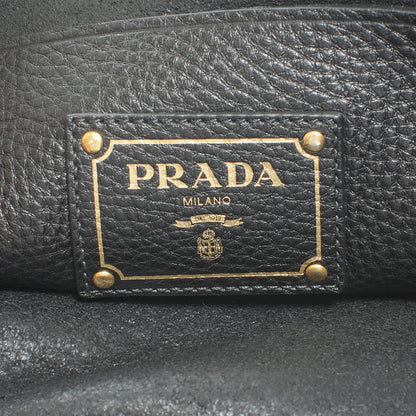 Prada Vitello Daino Shoulder Bag Black 16 of 18
