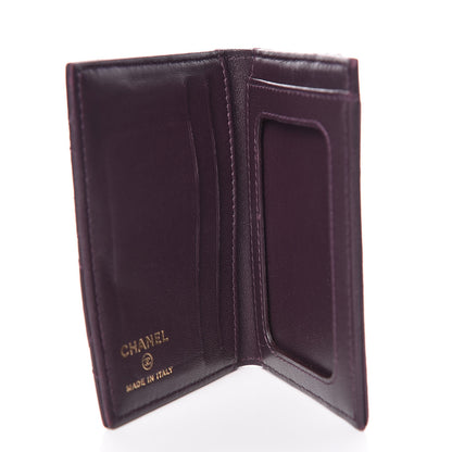 Chanel Lambskin Quilted Card Holder Wallet Purple 5 of 9
