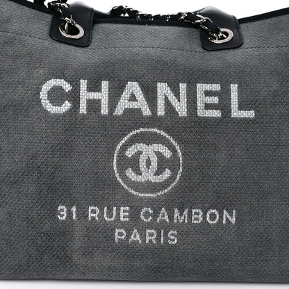 Chanel Canvas Medium Deauville Tote Grey 12 of 14