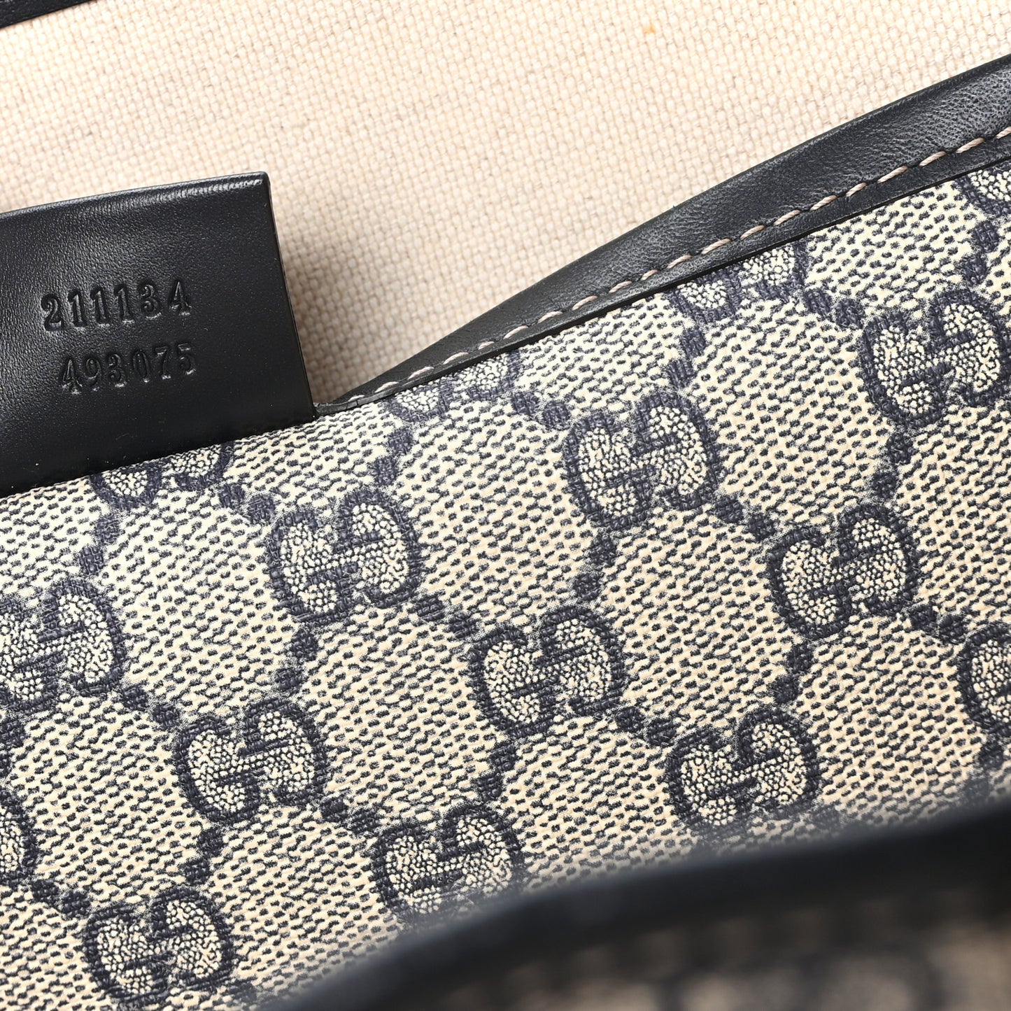 GG Plus Monogram Medium Signature Web Loop Tote Navy
