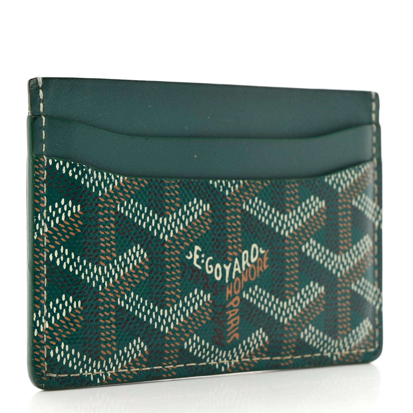 Goyardine Saint Sulpice Card Holder Green