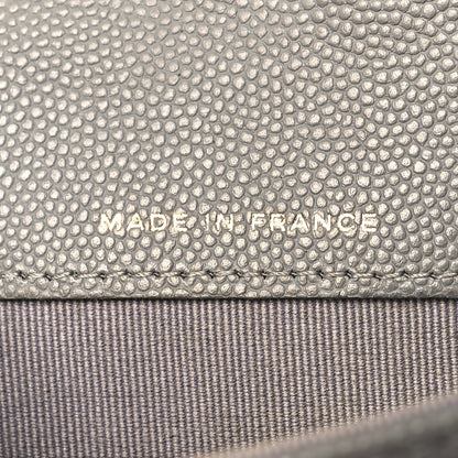 Chanel Caviar Quilted Flap Card Holder Wallet Dark Grey 7 of 10