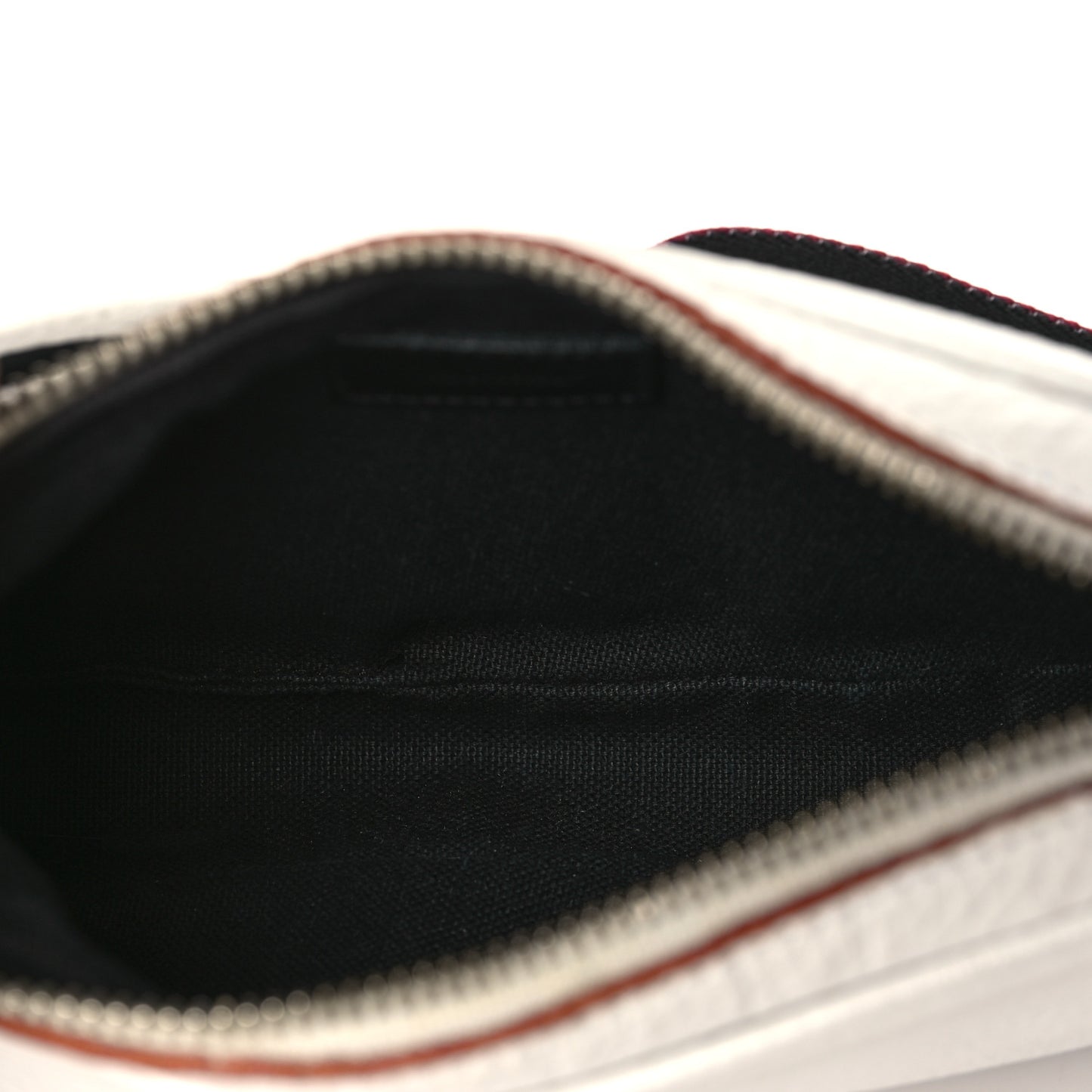 Grainy Calfskin Crossbody Bag White