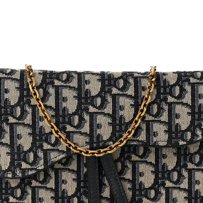 Christian Dior Oblique Saddle Chain Long Wallet Blue 8 of 11