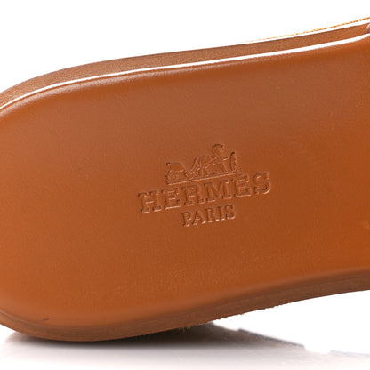Hermes Calfskin Suede Eze 30 Sandals 37 Naturel 7 of 8