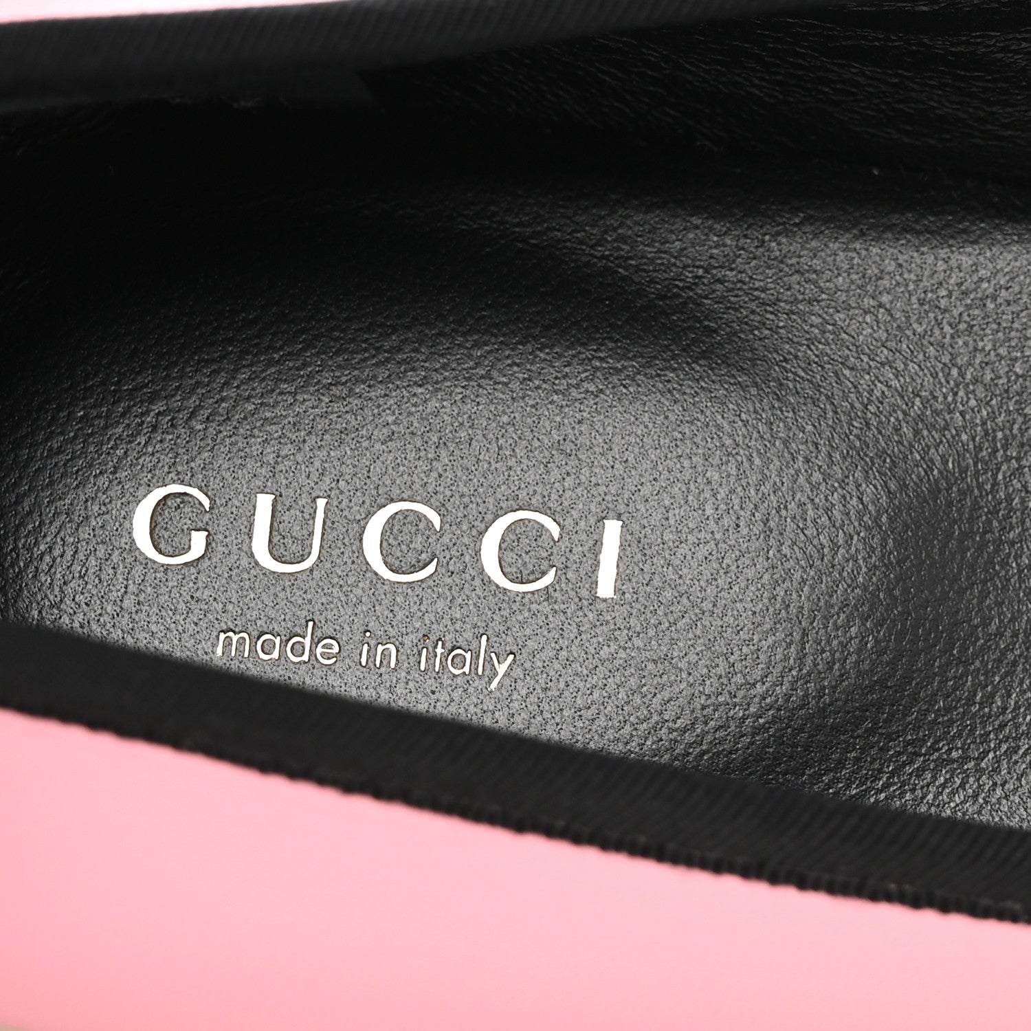 Gucci Malaga Kid Jarret Ballet Flats 38 Pink Black 10 of 11