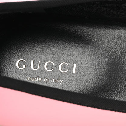 Gucci Malaga Kid Jarret Ballet Flats 38 Pink Black 10 of 11