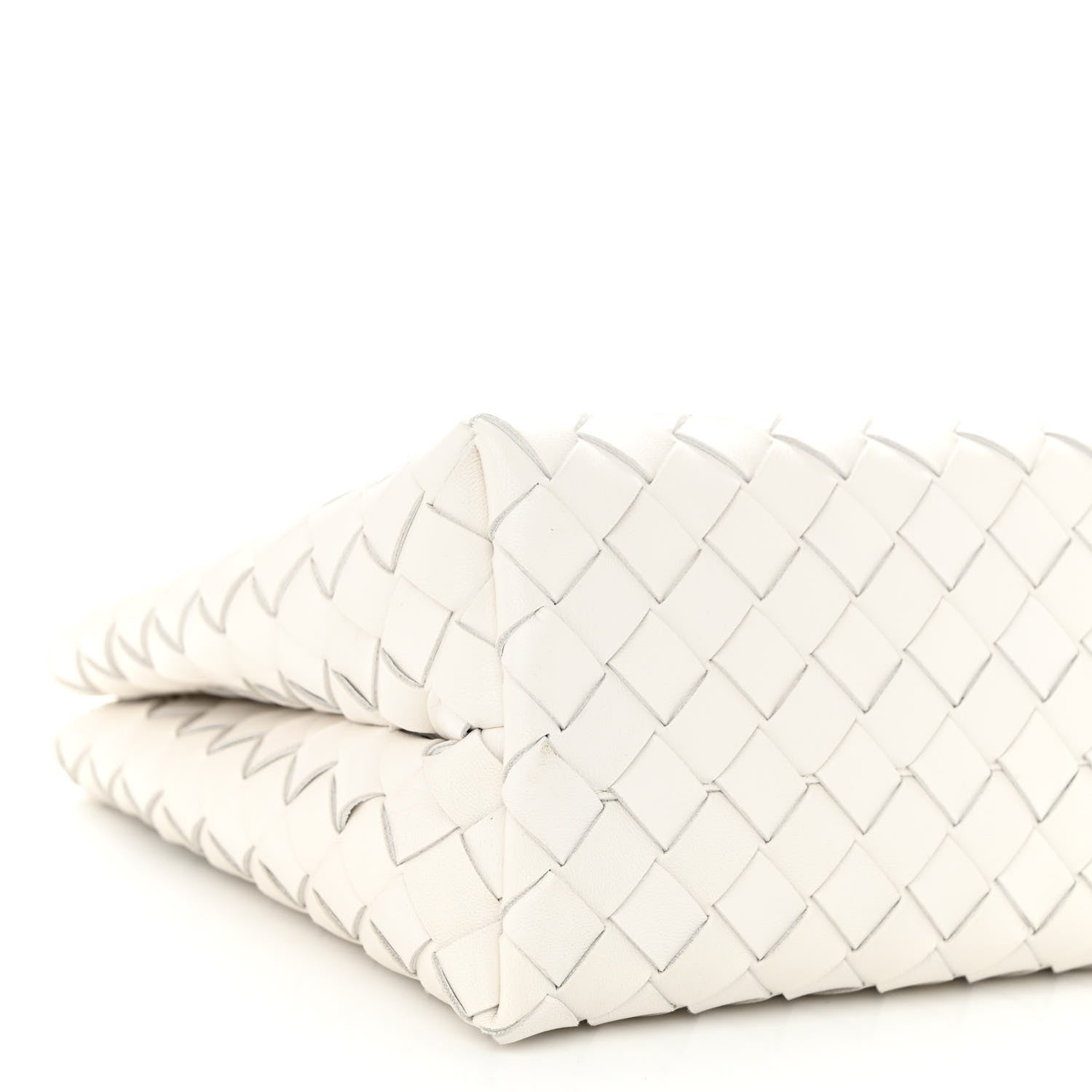 Bottega Veneta Nappa Intrecciato Small Andiamo Shoulder Bag White 9 of 10
