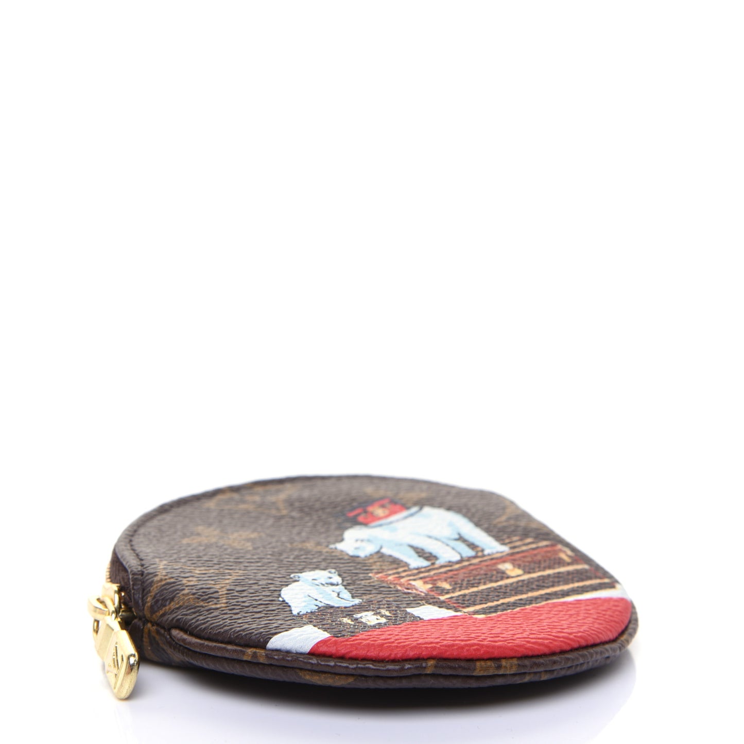 Monogram 2017 Christmas Animation Round Coin Purse