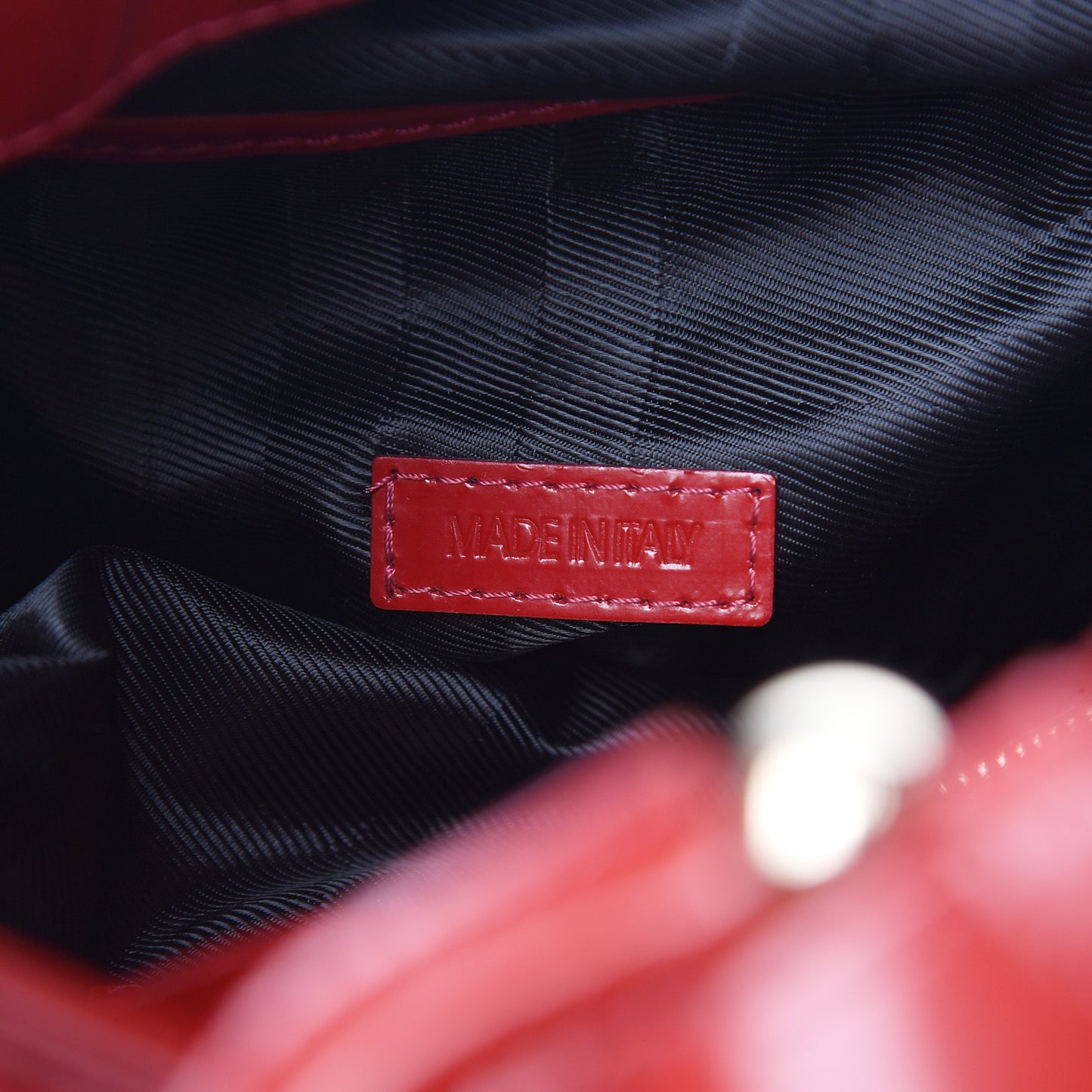 Nylon Glazed Calfskin Quilted Brook Hobo Red
