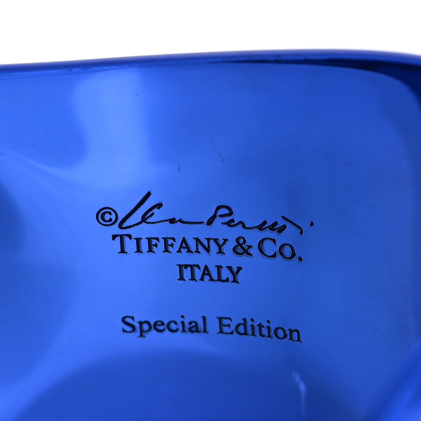 Copper Elsa Peretti Small Left Wrist Bone Cuff Bracelet Blue