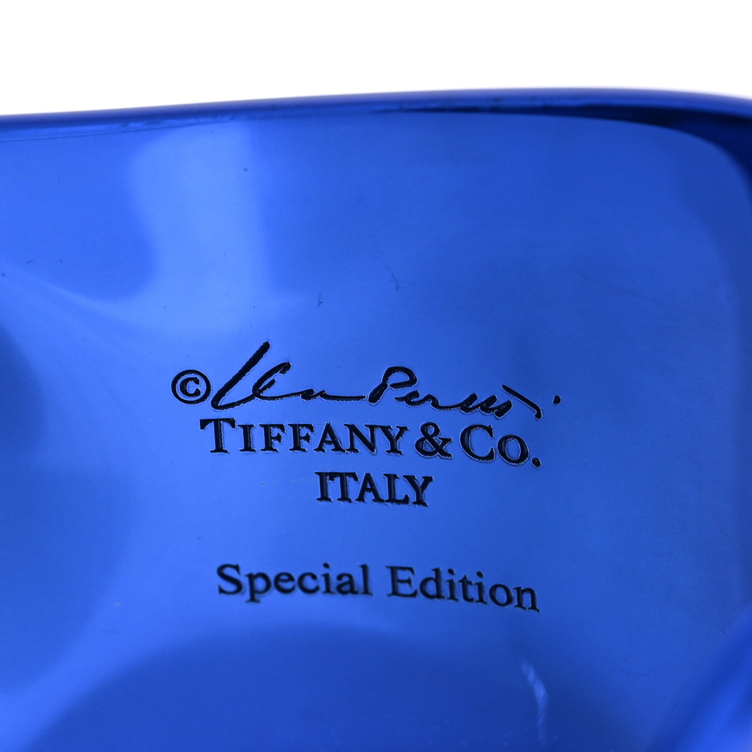 Tiffany Copper Elsa Peretti Small Left Wrist Bone Cuff Bracelet Blue 3 of 3