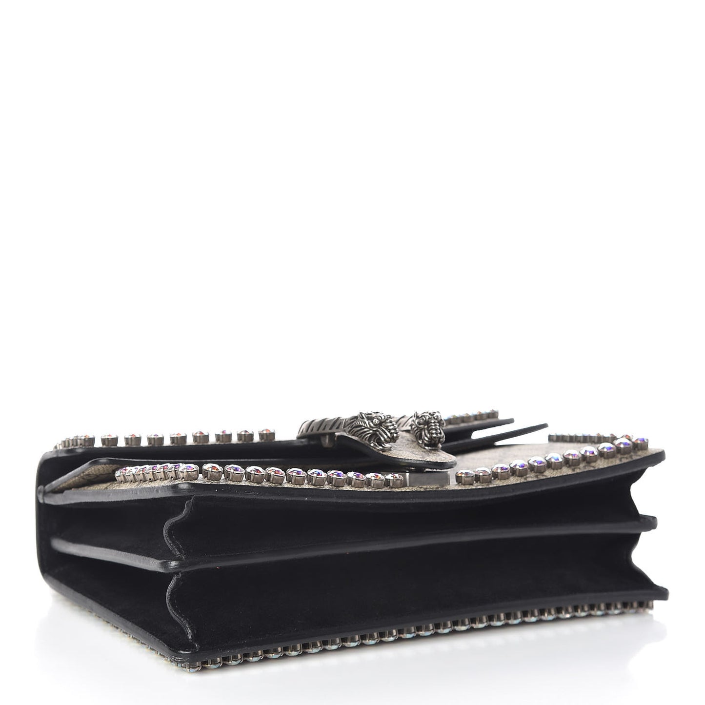 GG Supreme Monogram Crystal Small Dionysus Shoulder Bag Black