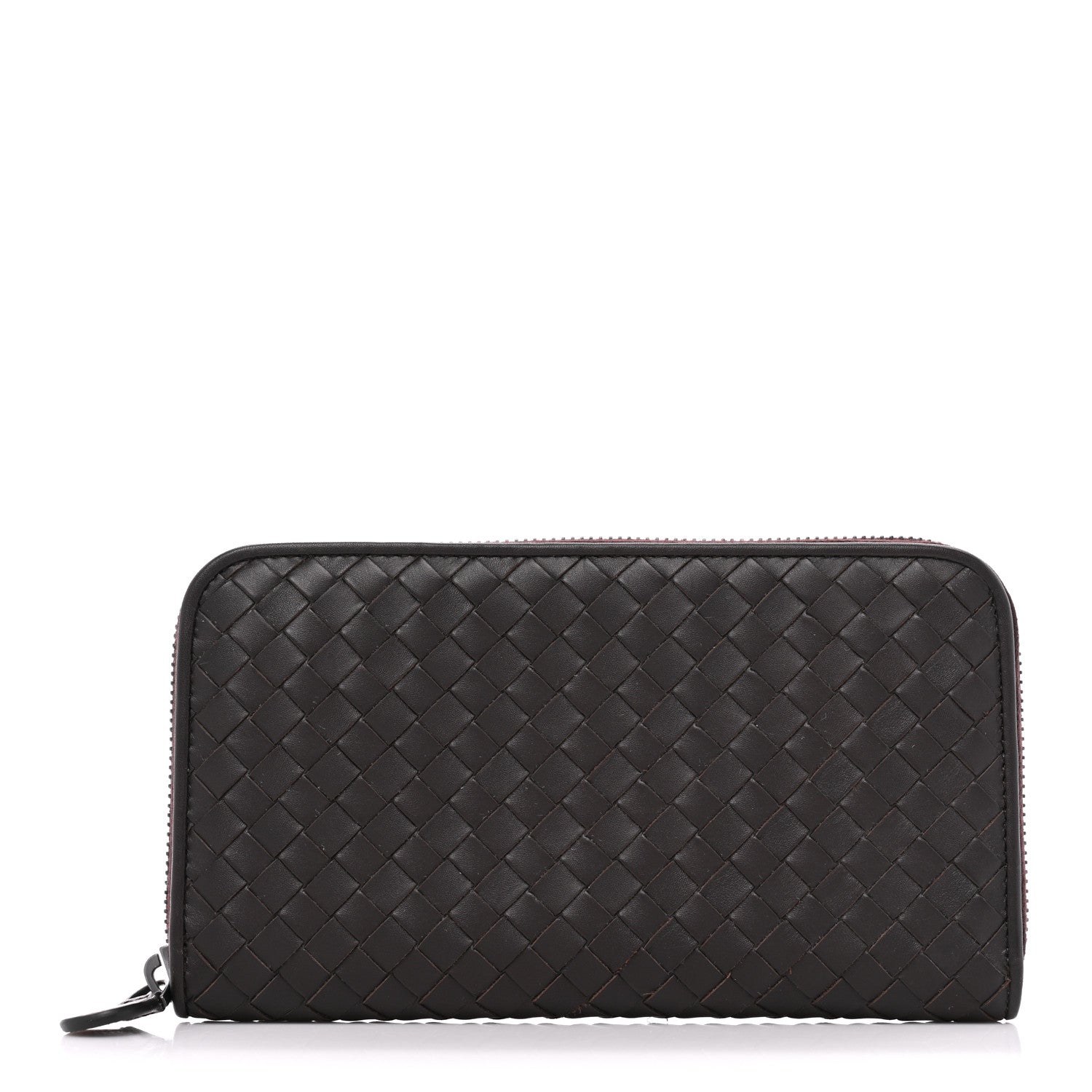 Bottega Veneta Nappa Intrecciato Zip Around Wallet Aubergine 1 of 14