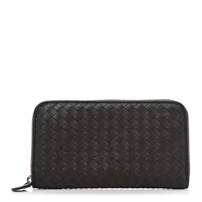 Bottega Veneta Nappa Intrecciato Zip Around Wallet Aubergine 1 of 14
