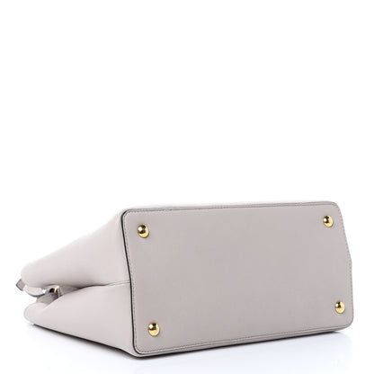 Fendi Vitello Dolce Century Petite 2Jours Tote Grigio Polvere Ciclamino 4 of 11