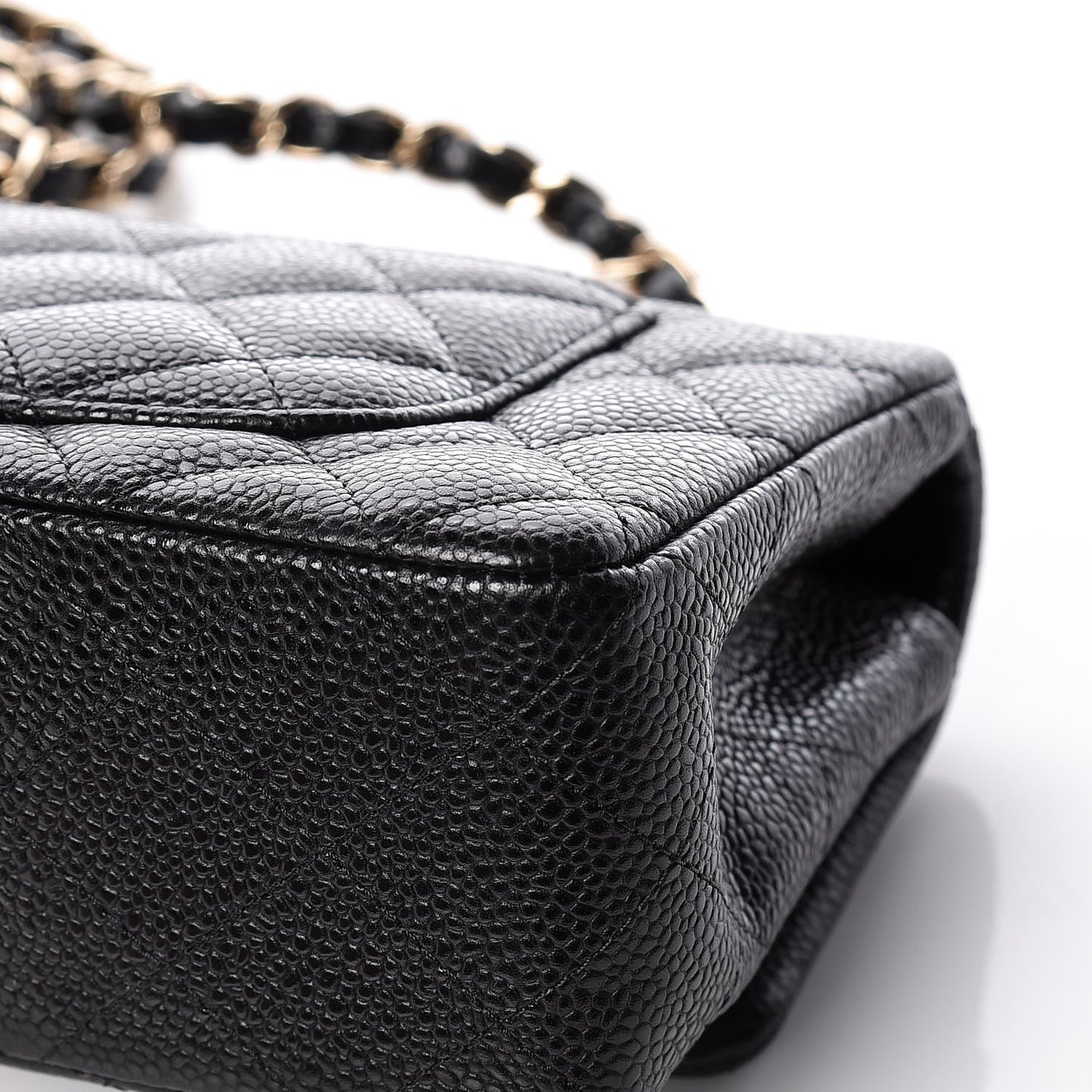 Caviar Quilted Mini Rectangular Flap Black