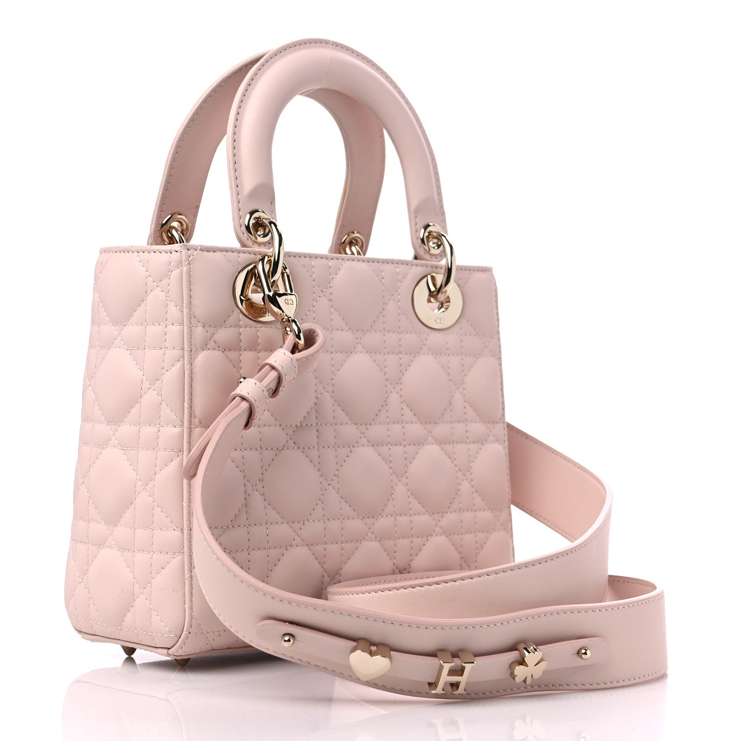 Lambskin Cannage Small My ABCDior Lady Dior Light Pink