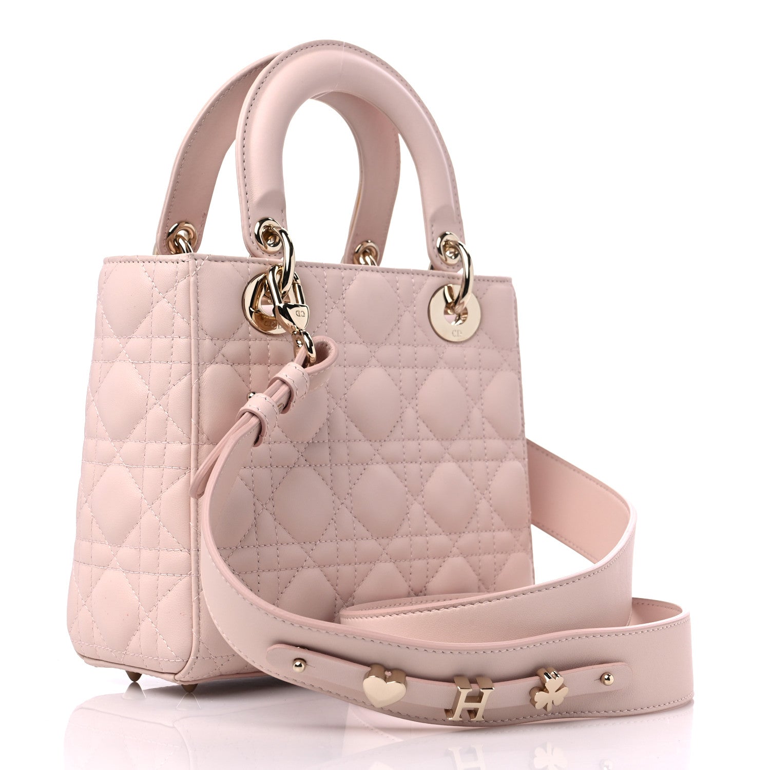 Christian Dior Lambskin Cannage Small My ABCDior Lady Dior Light Pink 3 of 8