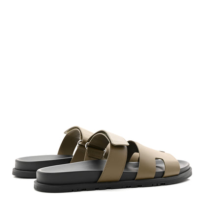 Hermes Calfskin Mens Chypre Sandals 44 Vert Toundra 4 of 11