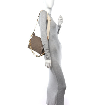 Louis Vuitton Lambskin Embossed Monogram Coussin PM Taupe 2 of 11