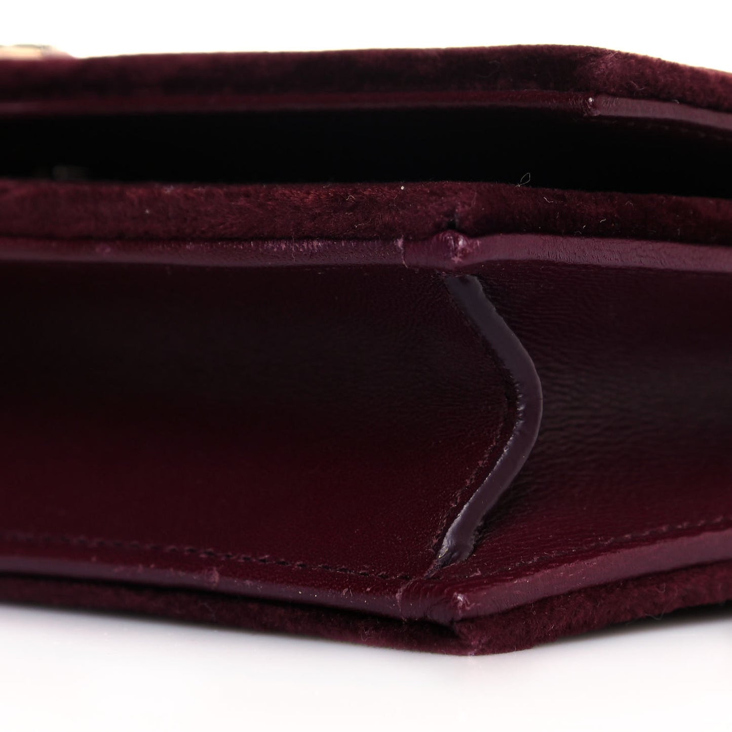 Velvet Crystal Monogram Kate Tassel Shoulder Bag Rouge Legion