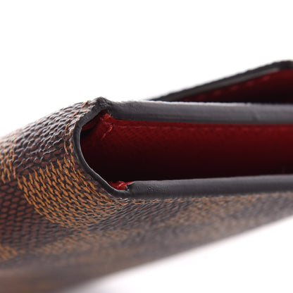 Louis Vuitton Damier Ebene Victorine Wallet Red 8 of 9