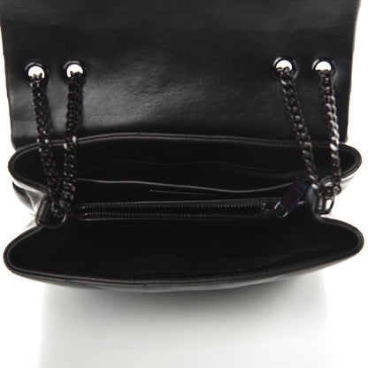 Saint Laurent Calfskin Y Quilted Monogram Small Loulou Chain Satchel Black 5 of 9