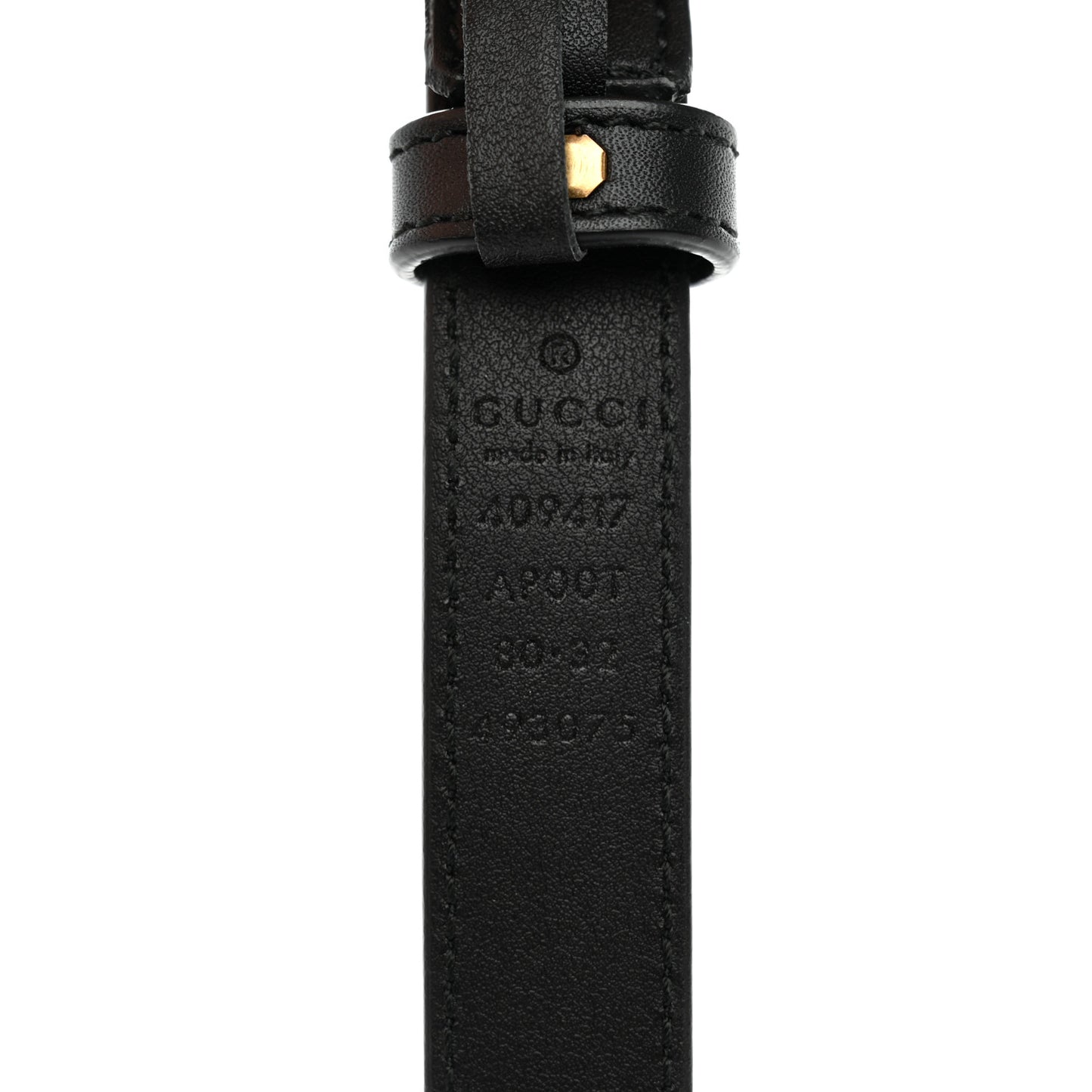 Calfskin Double G 20mm Belt 80 32 Black