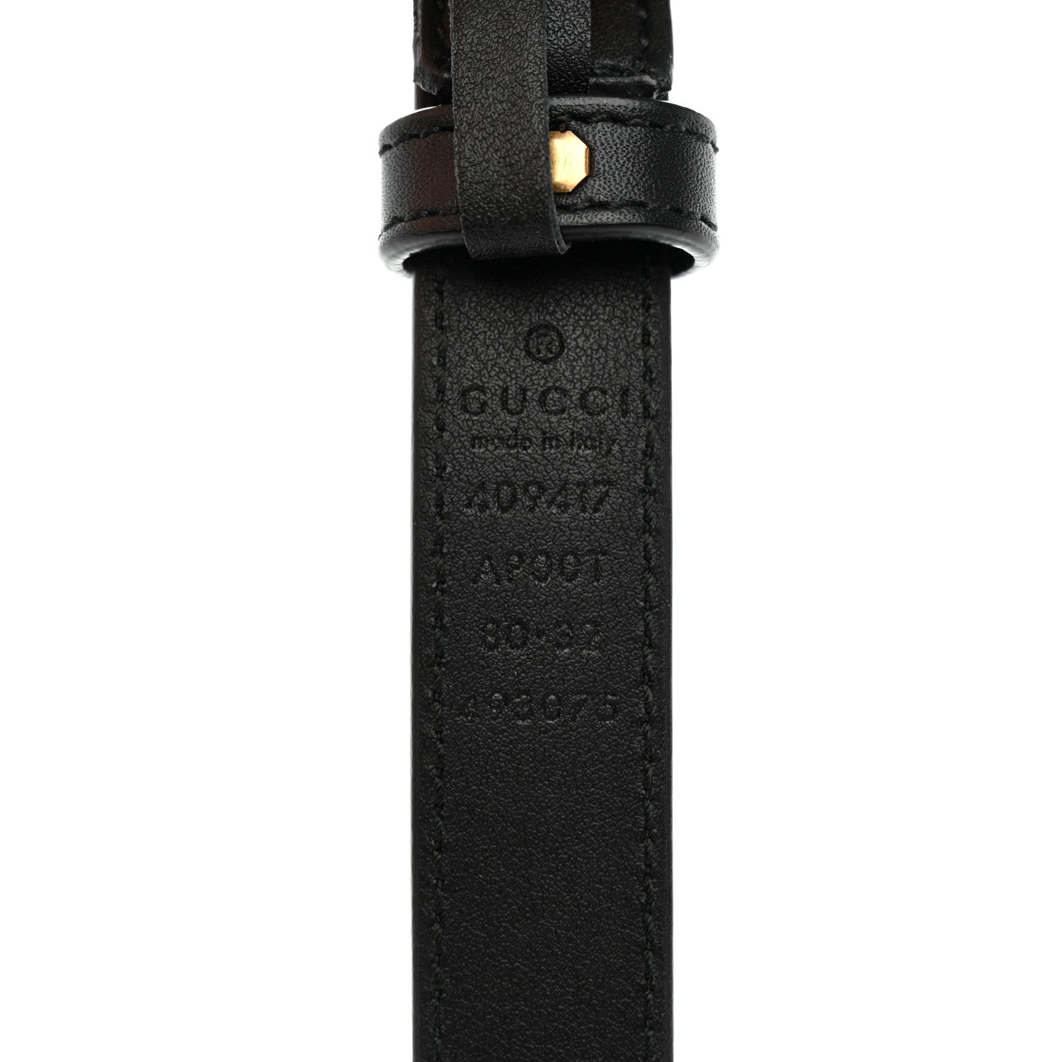 Gucci Calfskin Double G 20mm Belt 80 32 Black 3 of 5