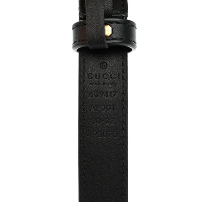 Gucci Calfskin Double G 20mm Belt 80 32 Black 3 of 5