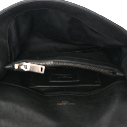 Saint Laurent Sheepskin Matelasse Chevron Monogram Medium College Bag Black 5 of 12