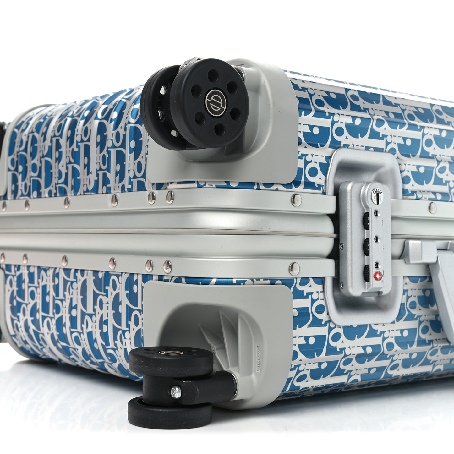X RIMOWA Aluminum Gradient Cabin Luggage Blue Multi