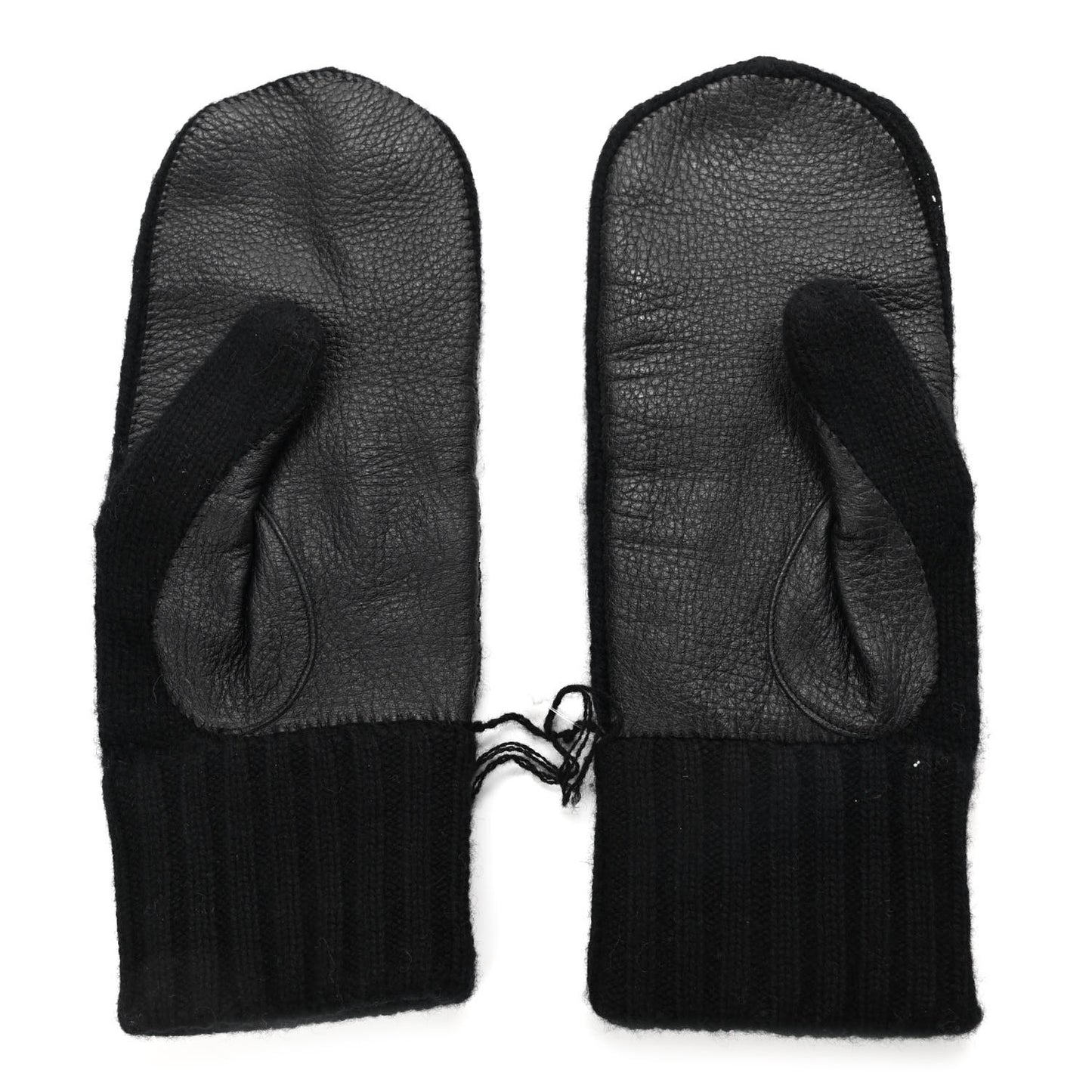 Cashmere Deerskin Dinan Gloves L Black