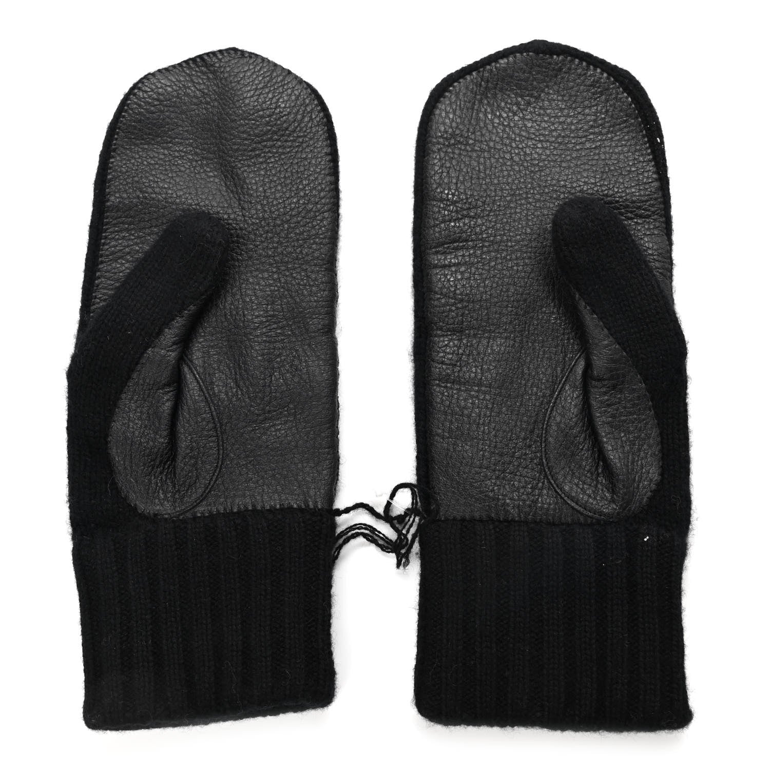 Hermes Cashmere Deerskin Dinan Gloves L Black 2 of 4