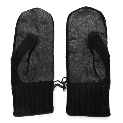 Hermes Cashmere Deerskin Dinan Gloves L Black 2 of 4