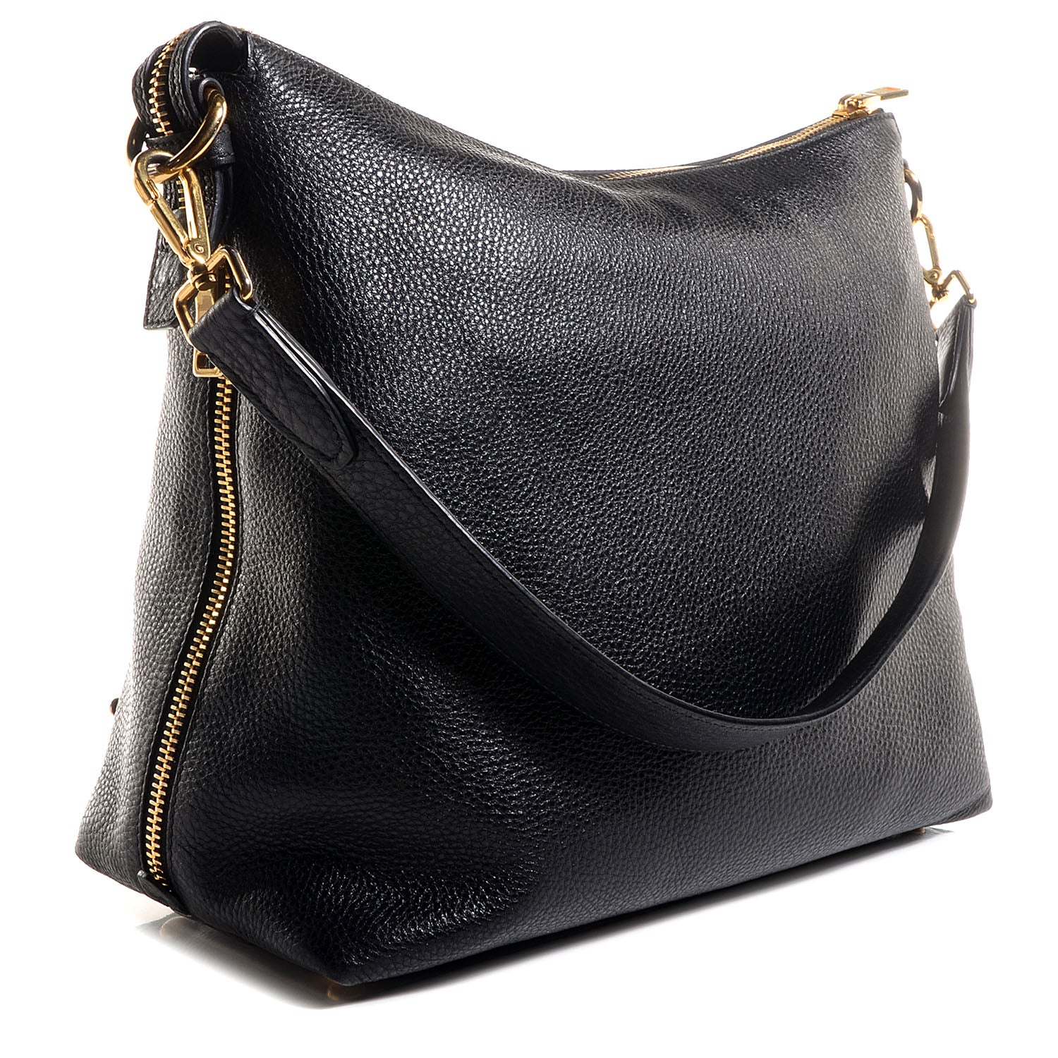 Prada Vitello Daino Side Zip Hobo Nero Black 3 of 12