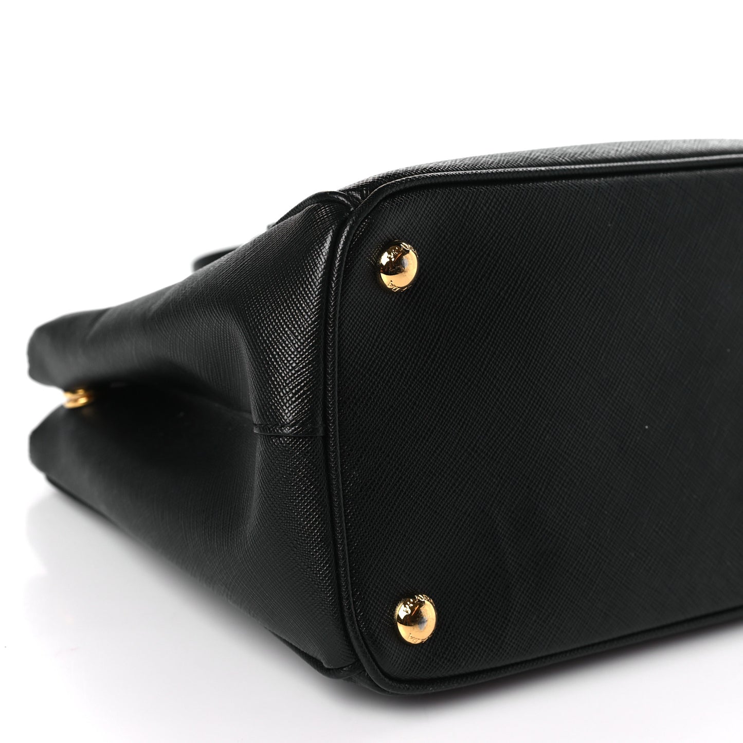 Saffiano Small Galleria Double Zip Tote Black