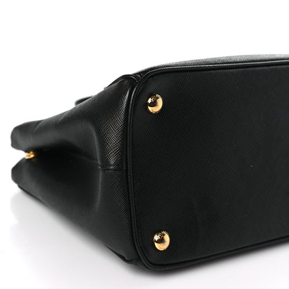 Prada Saffiano Small Galleria Double Zip Tote Black 8 of 9