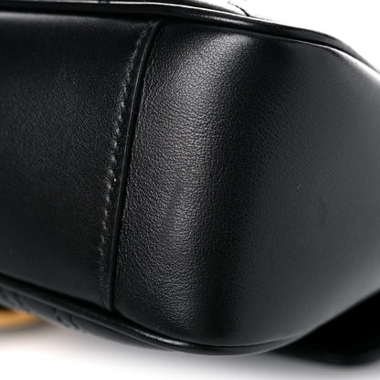 Gucci Calfskin Matelasse Small GG Marmont Shoulder Bag Black 17 of 20
